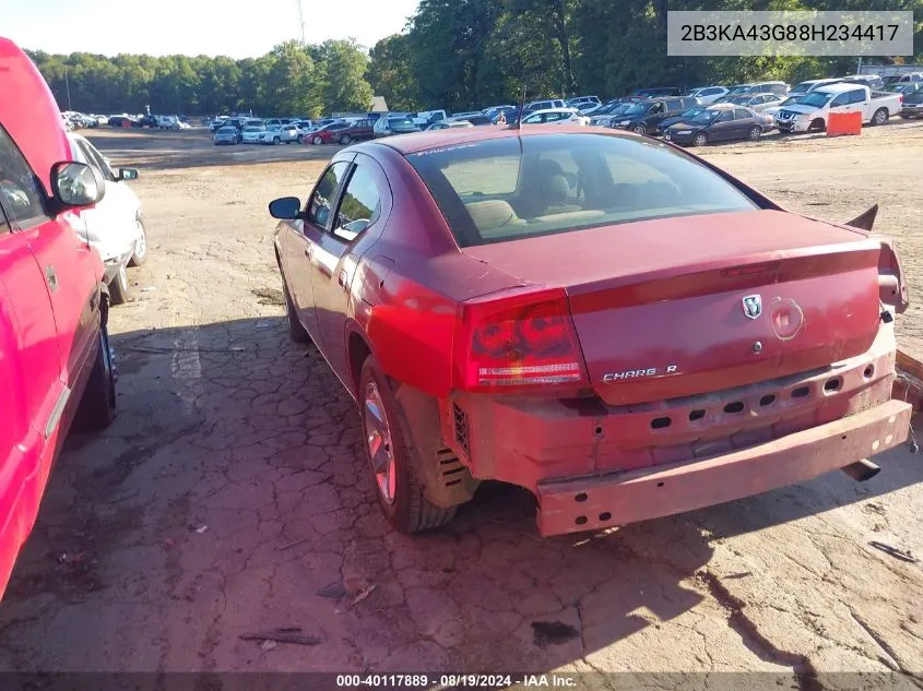 2008 Dodge Charger VIN: 2B3KA43G88H234417 Lot: 40117889