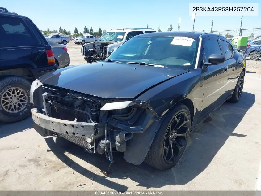 2008 Dodge Charger VIN: 2B3KA43R58H257204 Lot: 40126919