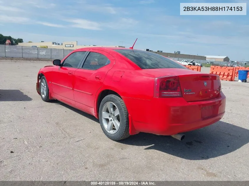 2008 Dodge Charger R/T VIN: 2B3KA53H88H174153 Lot: 40128159