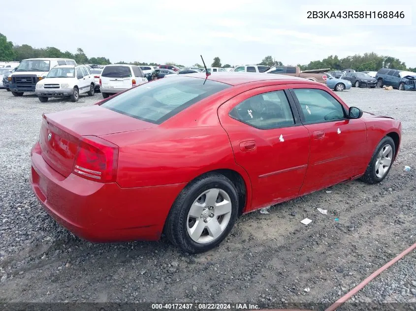 2008 Dodge Charger VIN: 2B3KA43R58H168846 Lot: 40172437