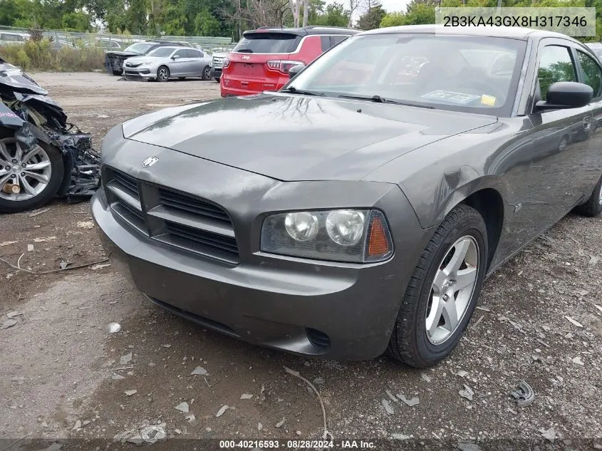 2B3KA43GX8H317346 2008 Dodge Charger