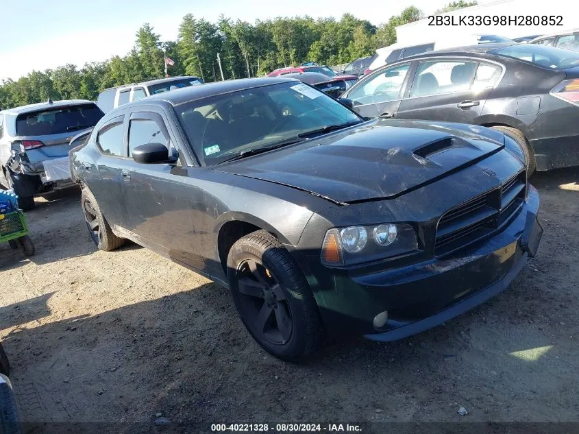 2B3LK33G98H280852 2008 Dodge Charger Sxt