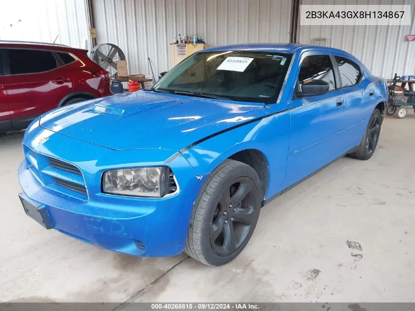 2008 Dodge Charger VIN: 2B3KA43GX8H134867 Lot: 40268815