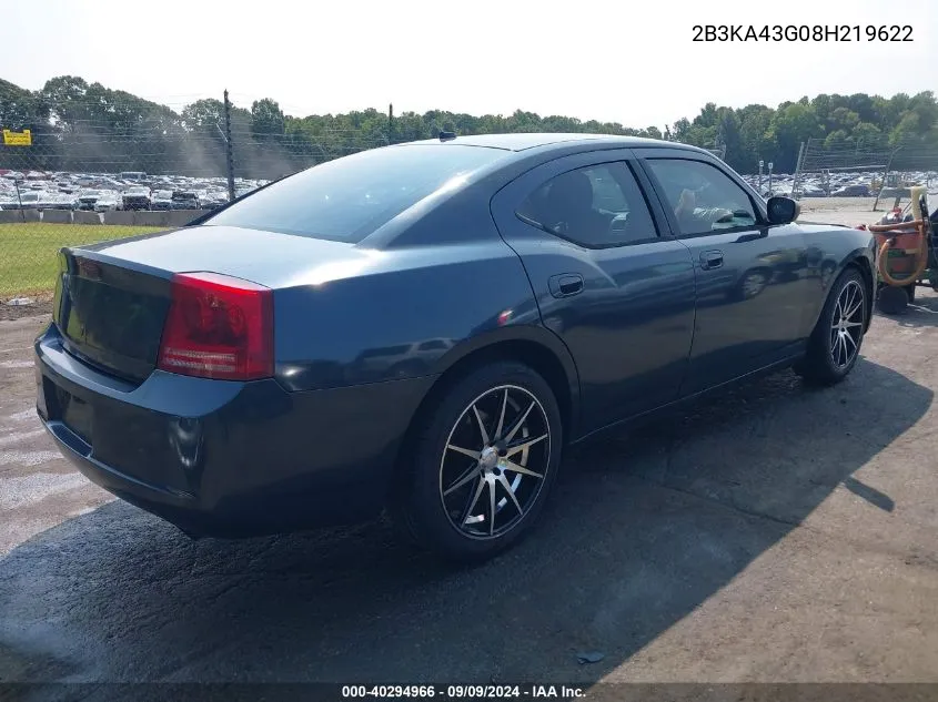 2008 Dodge Charger VIN: 2B3KA43G08H219622 Lot: 40294966