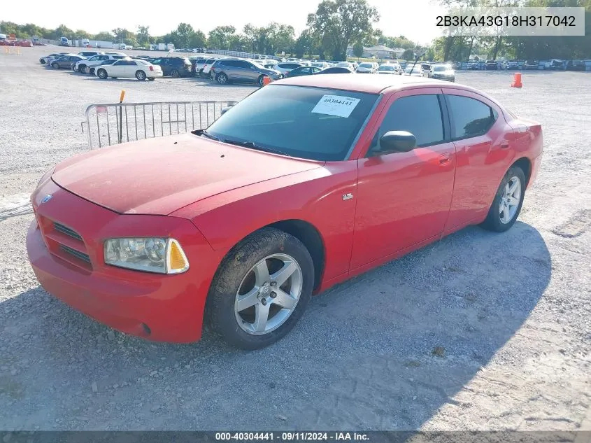 2008 Dodge Charger VIN: 2B3KA43G18H317042 Lot: 40304441