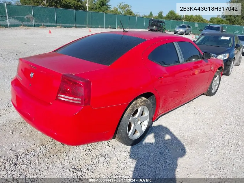 2B3KA43G18H317042 2008 Dodge Charger