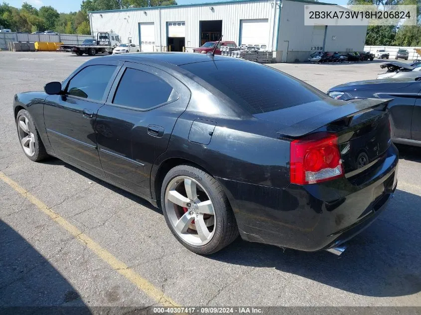 2008 Dodge Charger Srt8 VIN: 2B3KA73W18H206824 Lot: 40307417