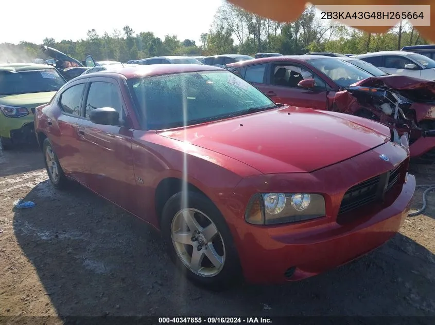 2008 Dodge Charger VIN: 2B3KA43G48H265664 Lot: 40347855