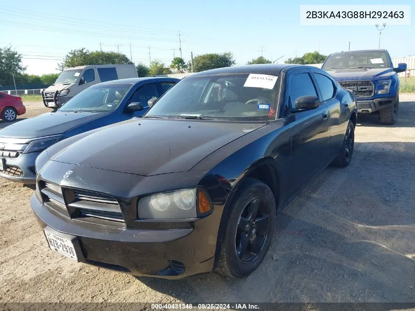 2008 Dodge Charger VIN: 2B3KA43G88H292463 Lot: 40431348