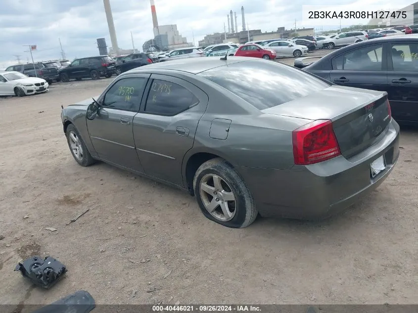 2008 Dodge Charger VIN: 2B3KA43R08H127475 Lot: 40446021