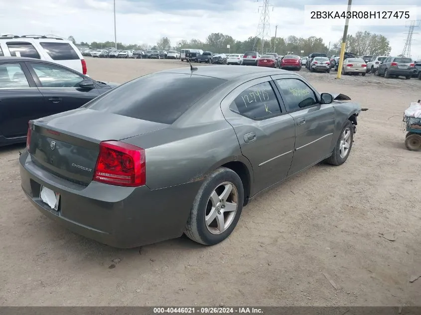 2008 Dodge Charger VIN: 2B3KA43R08H127475 Lot: 40446021