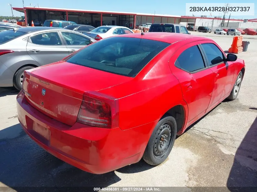 2008 Dodge Charger VIN: 2B3KA43R28H327337 Lot: 40456381