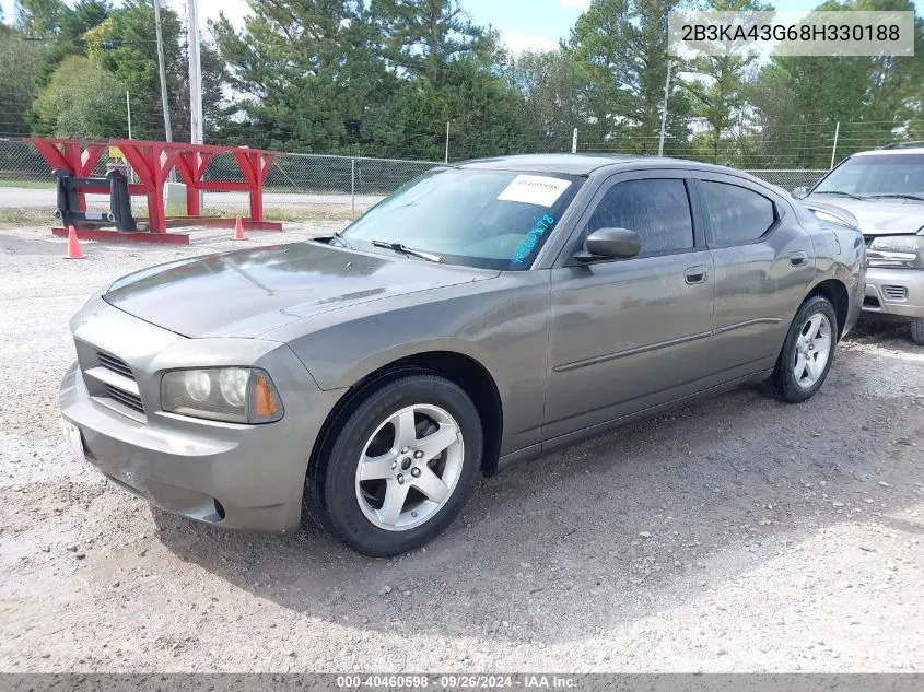 2008 Dodge Charger VIN: 2B3KA43G68H330188 Lot: 40460598