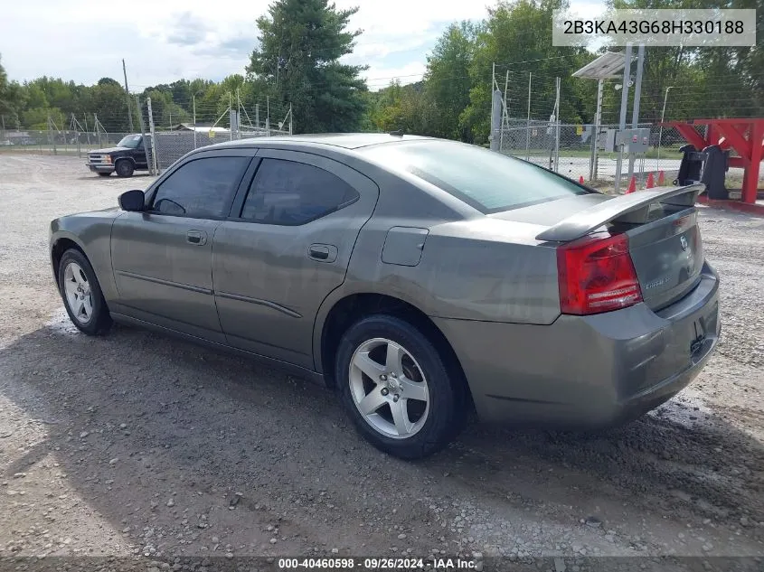 2008 Dodge Charger VIN: 2B3KA43G68H330188 Lot: 40460598