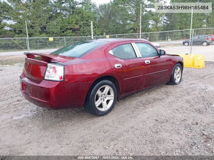 2008 Dodge Charger R/T VIN: 2B3KA53H98H185484 Lot: 40473057