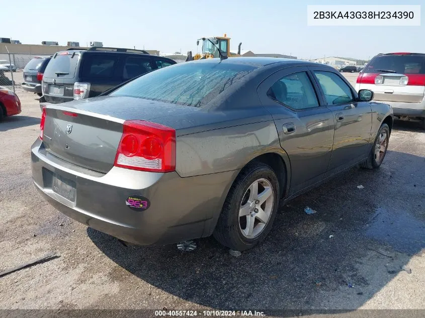 2008 Dodge Charger VIN: 2B3KA43G38H234390 Lot: 40557424