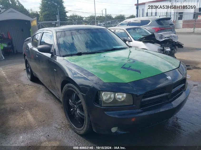 2008 Dodge Charger R/T VIN: 2B3KA53H58H185269 Lot: 40602140