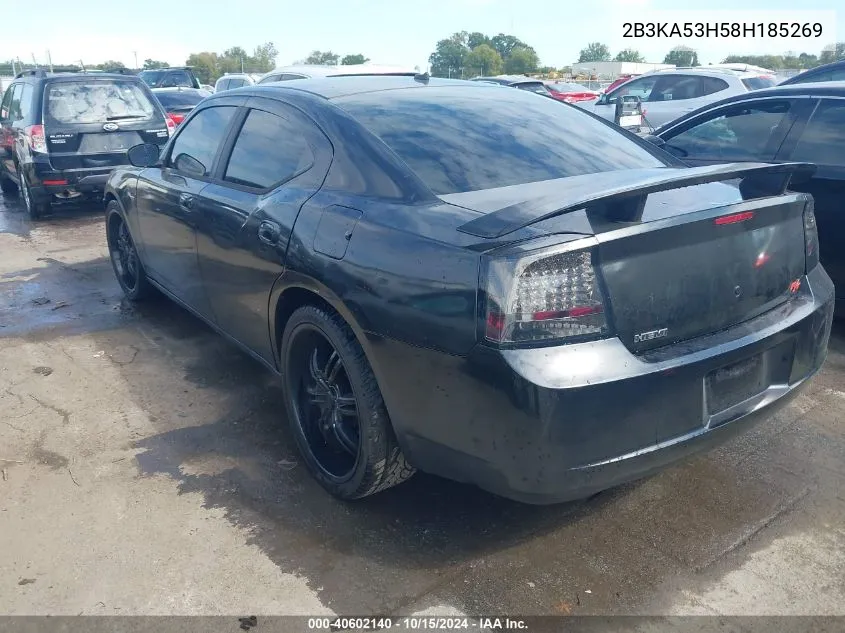 2008 Dodge Charger R/T VIN: 2B3KA53H58H185269 Lot: 40602140