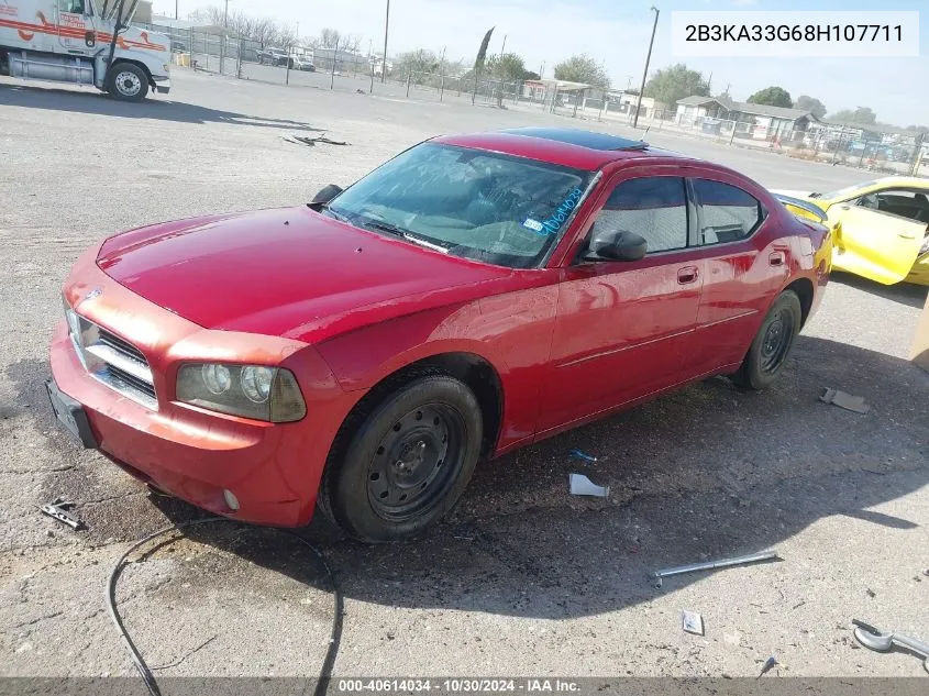 2008 Dodge Charger Sxt VIN: 2B3KA33G68H107711 Lot: 40614034