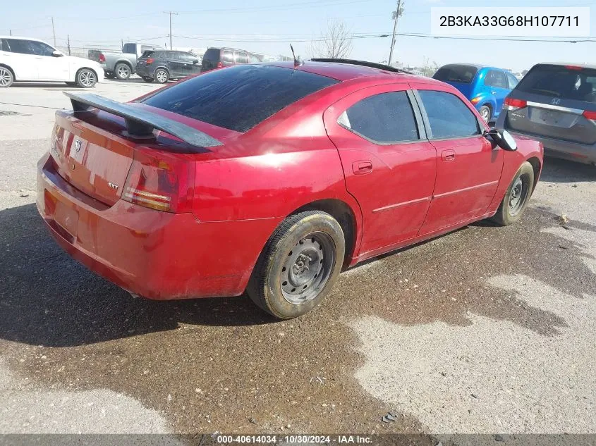 2008 Dodge Charger Sxt VIN: 2B3KA33G68H107711 Lot: 40614034