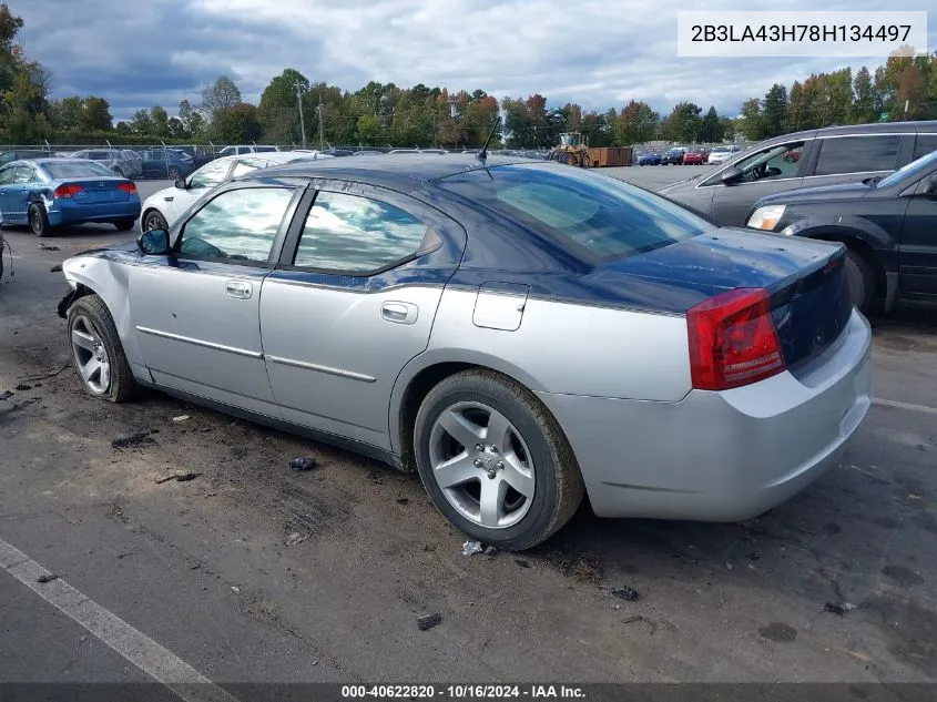 2008 Dodge Charger VIN: 2B3LA43H78H134497 Lot: 40622820