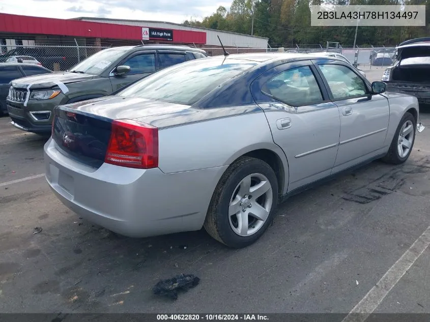 2008 Dodge Charger VIN: 2B3LA43H78H134497 Lot: 40622820