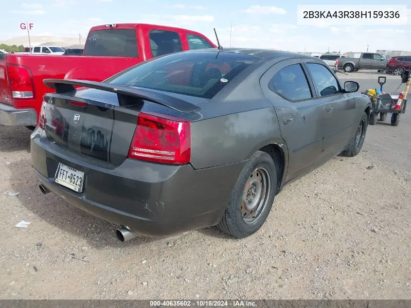 2008 Dodge Charger VIN: 2B3KA43R38H159336 Lot: 40635602