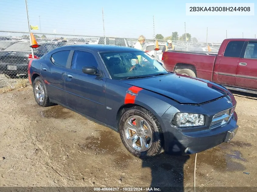 2008 Dodge Charger VIN: 2B3KA43G08H244908 Lot: 40666217