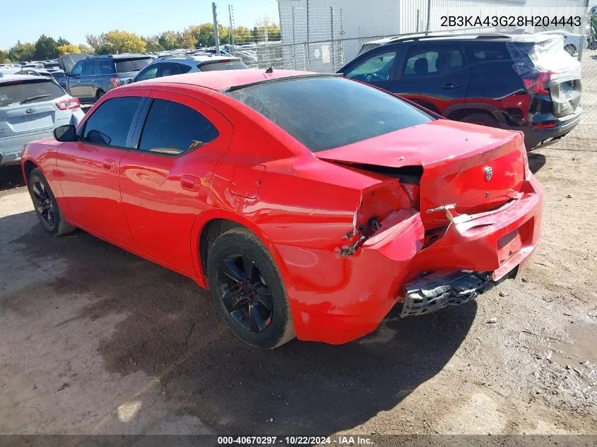 2B3KA43G28H204443 2008 Dodge Charger