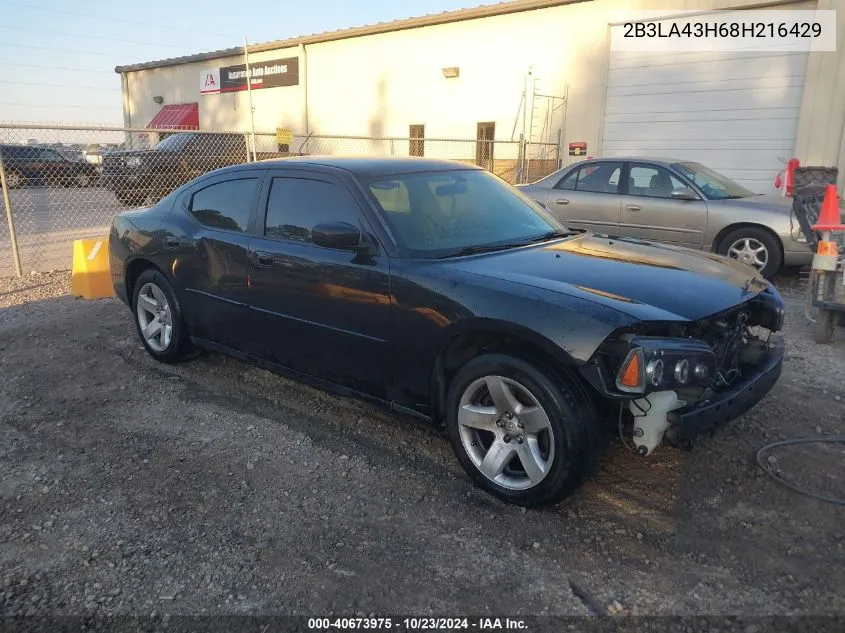 2008 Dodge Charger VIN: 2B3LA43H68H216429 Lot: 40673975