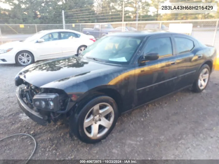 2008 Dodge Charger VIN: 2B3LA43H68H216429 Lot: 40673975