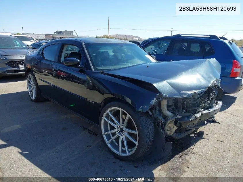 2008 Dodge Charger R/T VIN: 2B3LA53H68H120693 Lot: 40675510