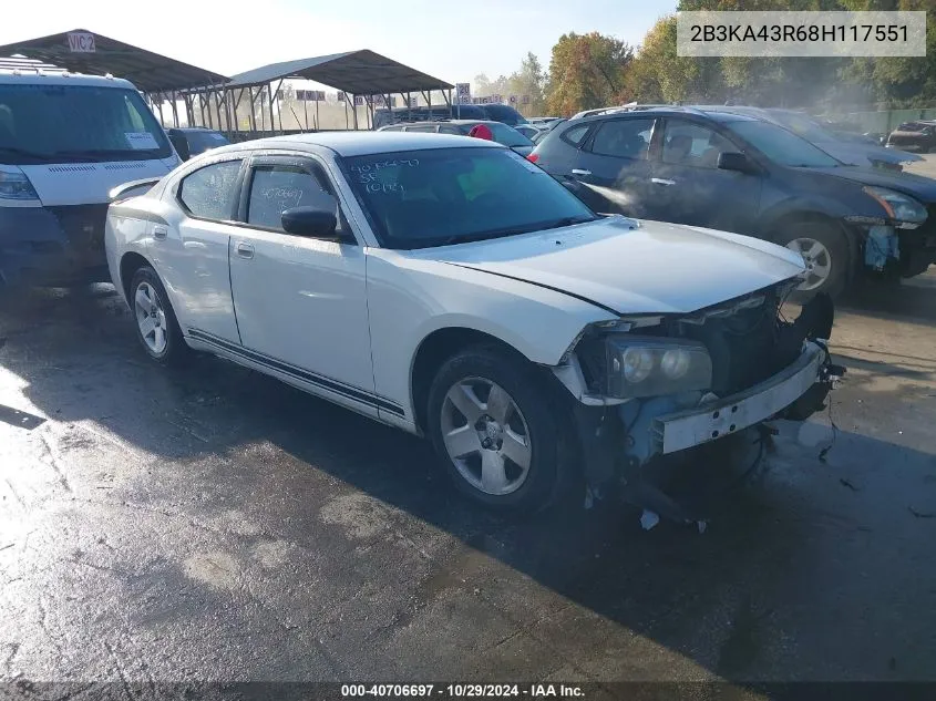 2008 Dodge Charger VIN: 2B3KA43R68H117551 Lot: 40706697