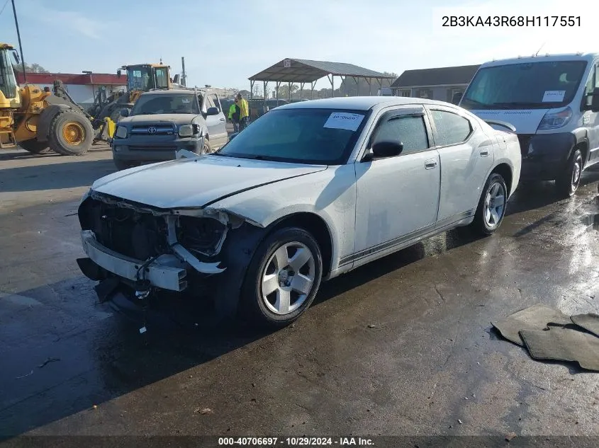 2008 Dodge Charger VIN: 2B3KA43R68H117551 Lot: 40706697