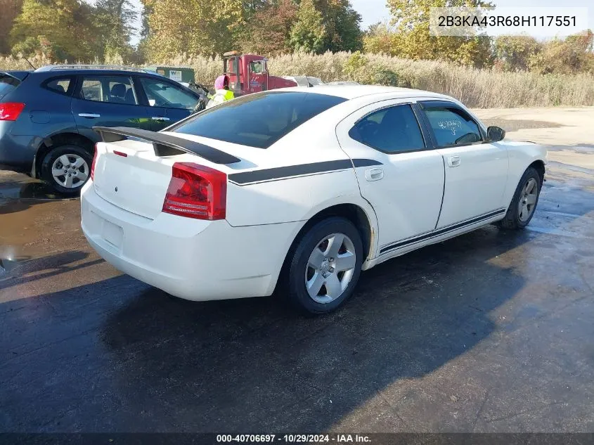 2008 Dodge Charger VIN: 2B3KA43R68H117551 Lot: 40706697