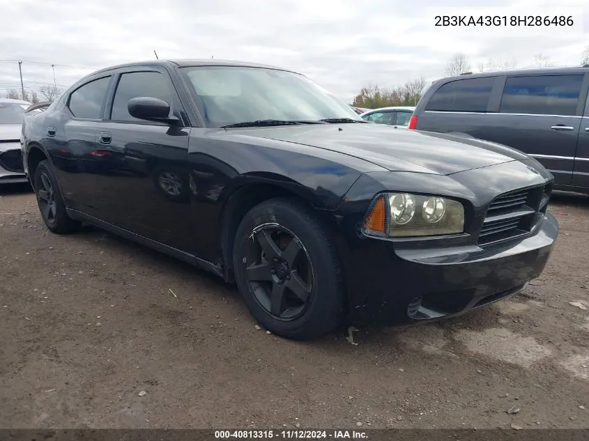 2008 Dodge Charger VIN: 2B3KA43G18H286486 Lot: 40813315