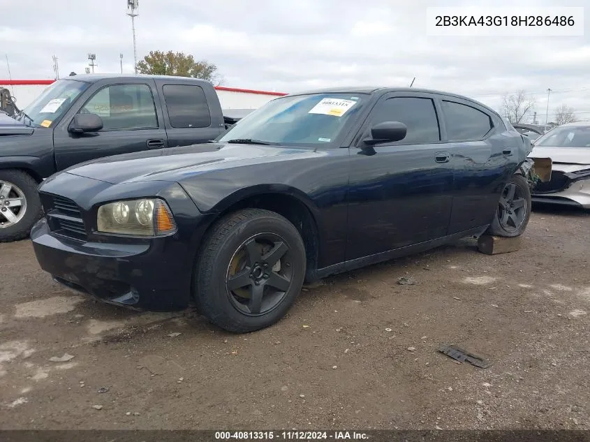 2008 Dodge Charger VIN: 2B3KA43G18H286486 Lot: 40813315