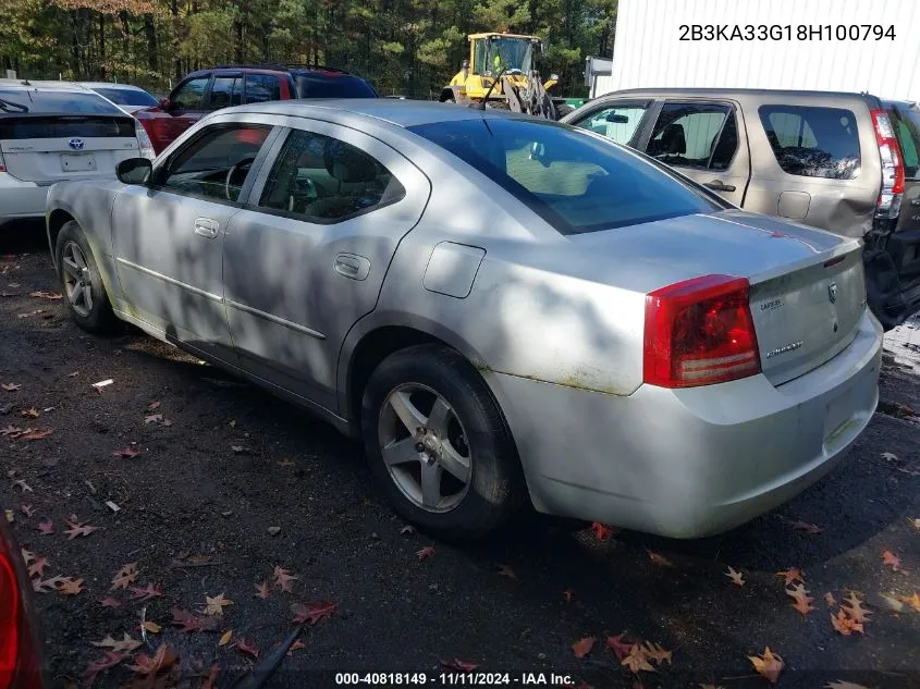 2B3KA33G18H100794 2008 Dodge Charger Sxt