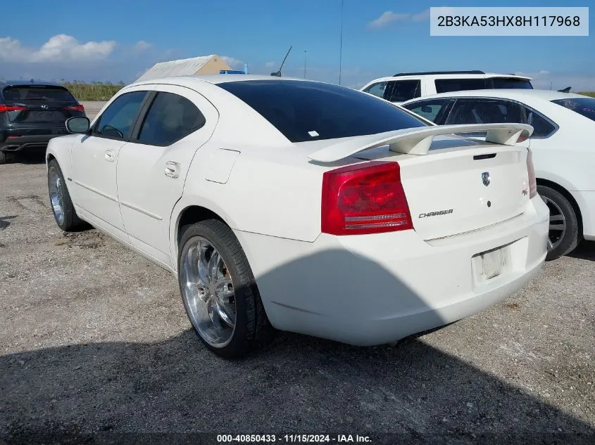 2008 Dodge Charger R/T VIN: 2B3KA53HX8H117968 Lot: 40850433