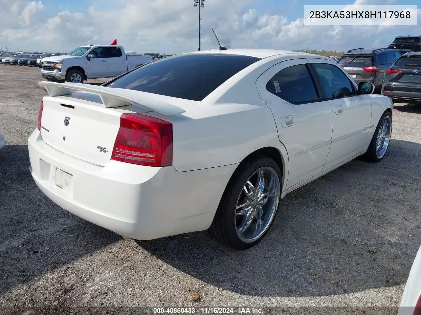 2008 Dodge Charger R/T VIN: 2B3KA53HX8H117968 Lot: 40850433