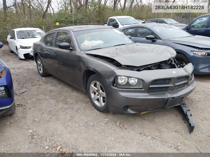 2008 Dodge Charger VIN: 2B3LA43G18H182228 Lot: 40858962