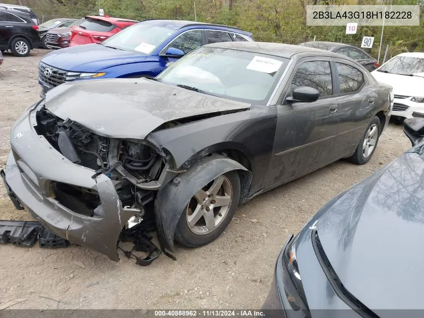 2008 Dodge Charger VIN: 2B3LA43G18H182228 Lot: 40858962