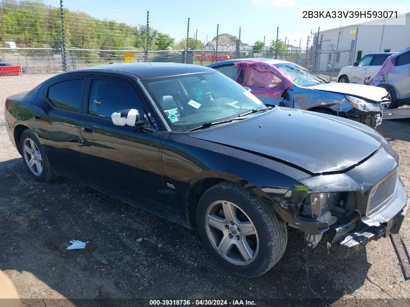 2009 Dodge Charger Sxt VIN: 2B3KA33V39H593071 Lot: 39318736