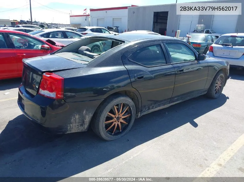 2009 Dodge Charger Sxt VIN: 2B3KA33V79H562017 Lot: 39539577