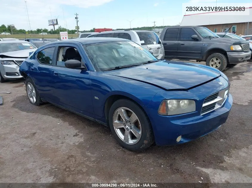 2009 Dodge Charger Sxt VIN: 2B3KA33V89H553083 Lot: 39594298