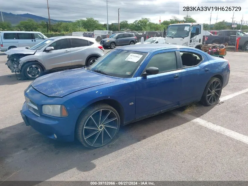 2009 Dodge Charger Sxt VIN: 2B3KA33V19H626729 Lot: 39752066