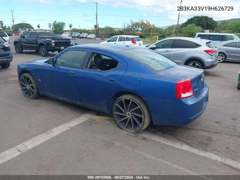 2009 Dodge Charger Sxt VIN: 2B3KA33V19H626729 Lot: 39752066