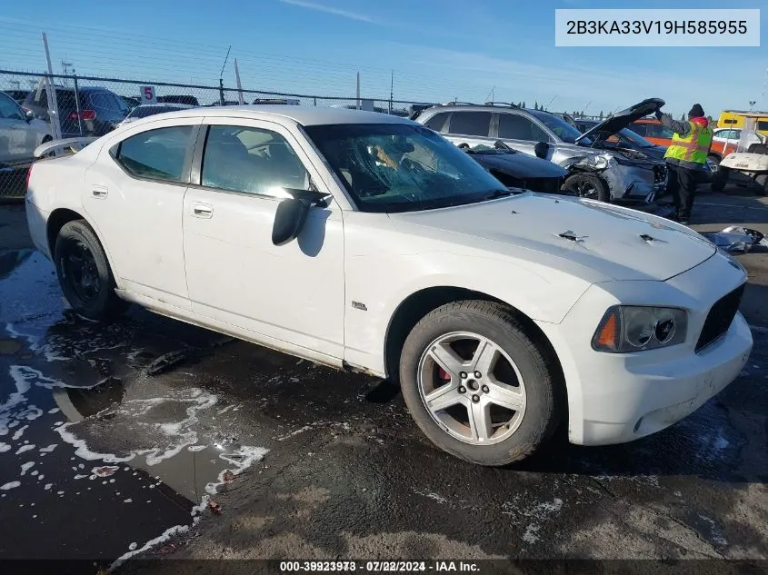 2B3KA33V19H585955 2009 Dodge Charger Sxt