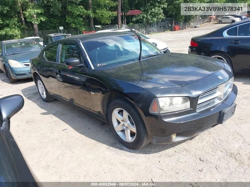 2009 Dodge Charger Sxt VIN: 2B3KA33V89H578341 Lot: 40052946