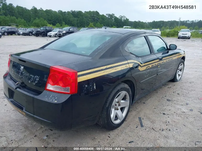 2009 Dodge Charger VIN: 2B3KA43T49H548581 Lot: 40058408